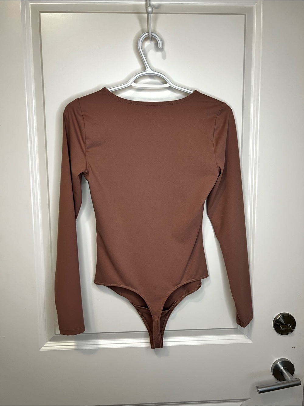Abercrombie & Fitch Brown Long Sleeve Scoop Neck Bodysuit - Picture 3 of 9